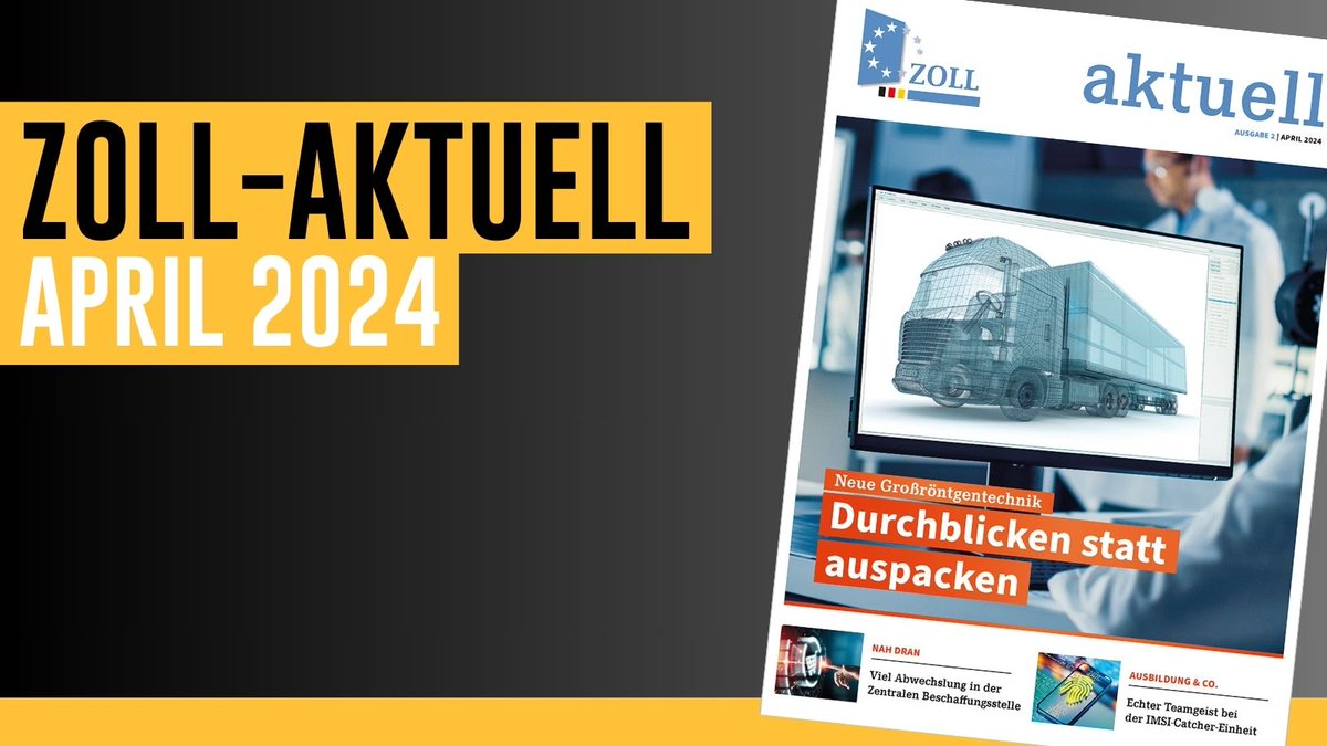 📰 Es ist wieder soweit, die neue #Zollaktuell ist da! Diesmal unter anderem mit interessanten Einblicken zum Einsatz der neuen Großröntgenanlagen und in die Arbeit der Zentralen Beschaffungsstelle. ➡️ Hier geht's zur gesamten Aprilausgabe: zoll.de/SharedDocs/Bro…