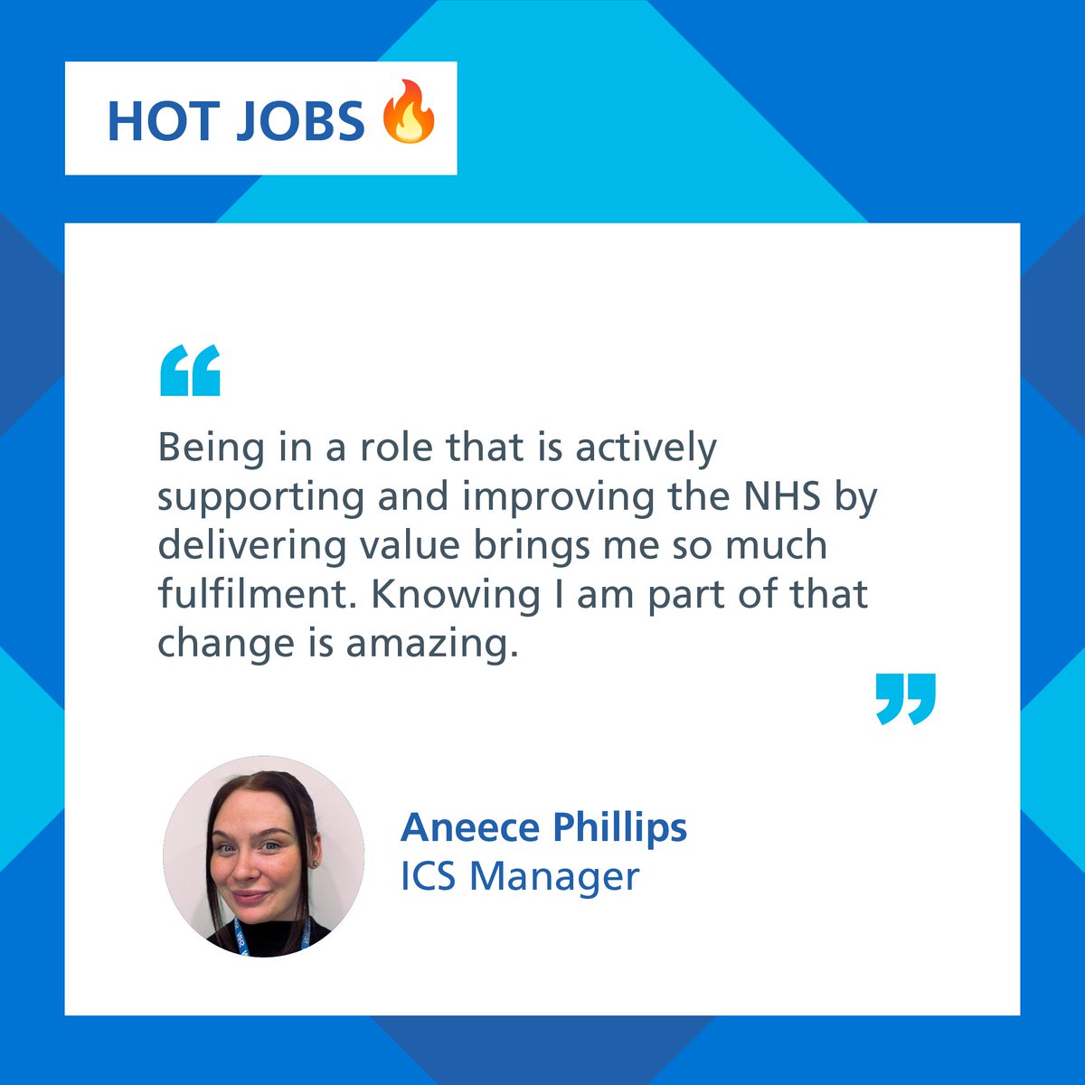 🔥 HOT JOBS 🔥 This week's #HotJob is Integrated Care Systems Manager (ICS) . We asked Aneece, who joined us in January, what this role means to her... Read more and apply here: ow.ly/3fgJ50R6pbH #LifeAtNHSSupplyChain #Recruiting #ICSManager #Jobs