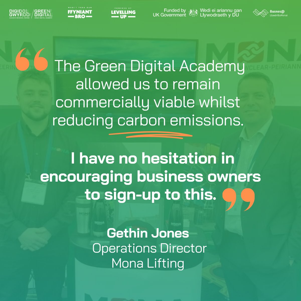 We worked with @MonaLifting last year to help them achieve net-zero targets 🍃 Here’s what they had to say... Interested in understanding how you can benefit from the scheme too? 👉 ow.ly/A64B50R211C #LevellingUp #FundedbyUKGovernment