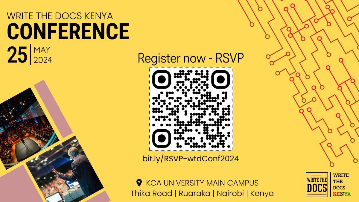 I believe docs are very helpful when working with software. If you're interested in learning how to write them, the @WTD_Kenya conference is the place to be: buff.ly/3TP6Ien