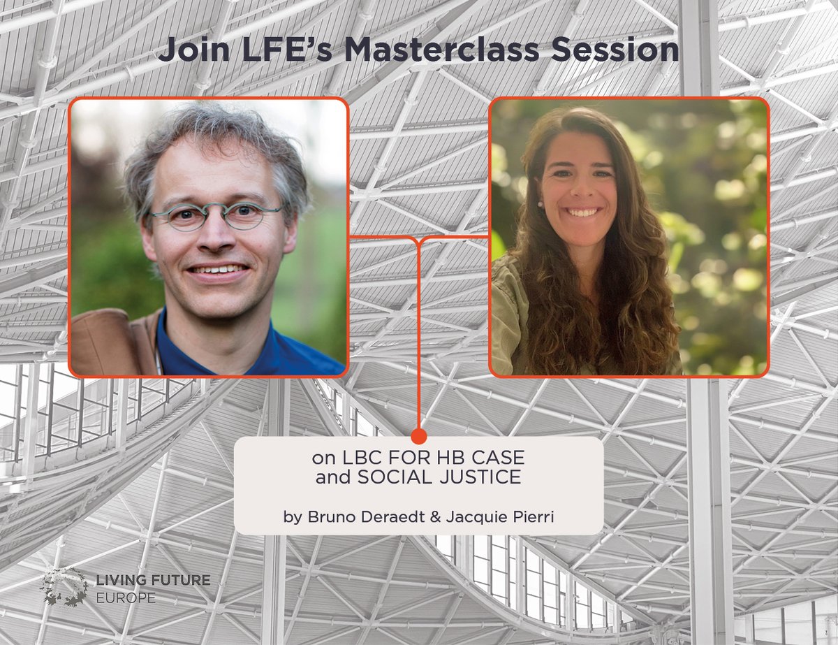 Session 8️⃣ of the LFE Masterclass 🗓️ Tonight 17:00-19:00 CET 🧩 The module: LBC FOR HISTORIC BUILDING + SOCIAL JUSTICE 👨‍🏫 Instructors: Bruno Deraedt & Jacquie Pierri 🔐 Register: loom.ly/2HRuCus #LivingBuildingChallenge #RegenerativeDesign #HistoricBuildings #Just