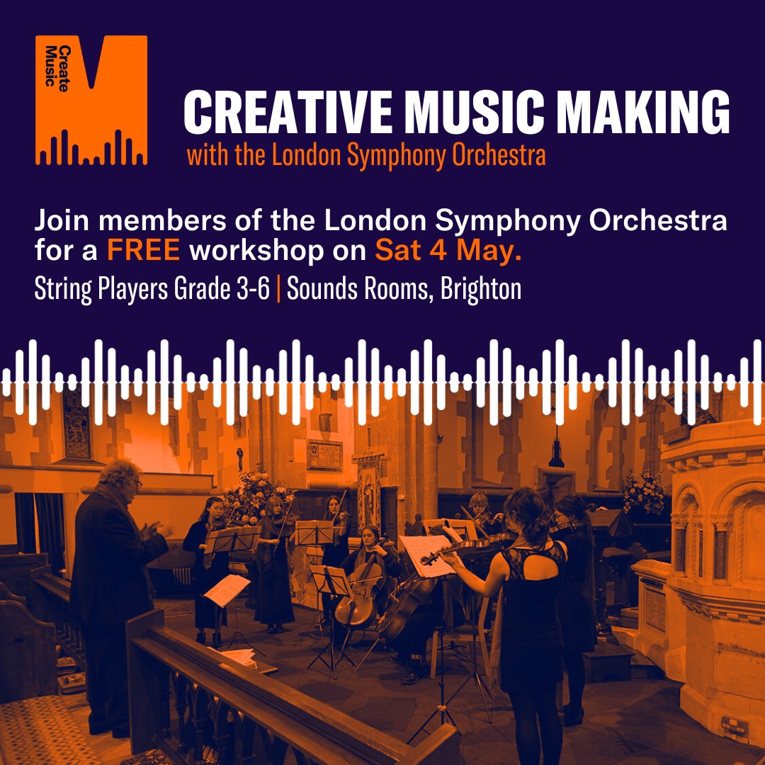 We are excited to be partnering with the @londonsymphony to host a creative workshop for string players! This is an exciting opportunity to develop ensemble skills and learn from experienced musicians. More information can be found on our website createmusic.org.uk/for-children-a…