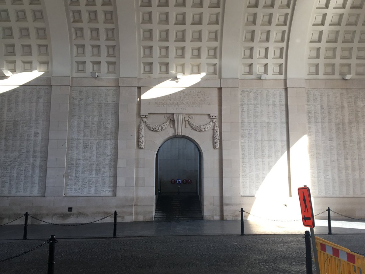 After visiting Essex Farm, @PlymouthCollege #BattlefieldsTrip2024 headed to the City of Ypres and The Menin Gate, a poignant reminder of the horrors of war and a lasting memorial to the missing of the the Ypres Salient. #LestWeForget