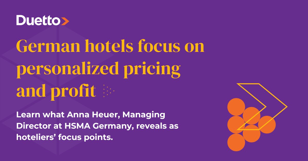 💡 “Hotels have to take care of their profit management to survive in the market in the long-term, and to be able to invest in the future,” says Anna Heuer, Managing Director of HSMA Germany.

👉 bit.ly/4agzytP

#HotelTrends #HotelRevenue #HotelNews