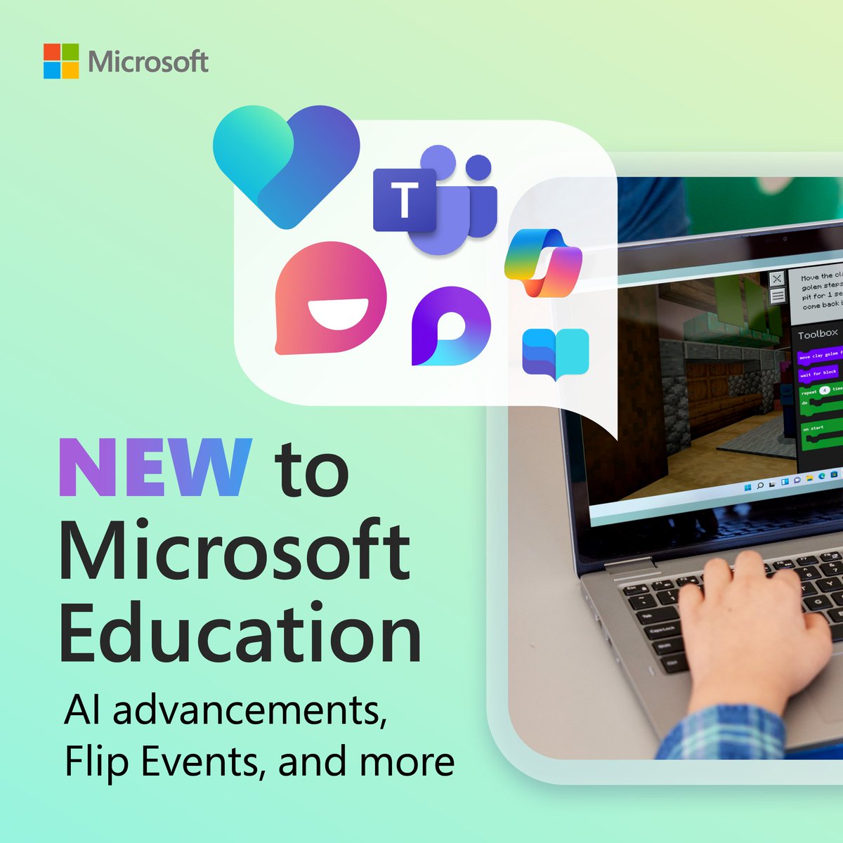 Flip events, AI advancements, and more! Read the latest Microsoft Education blog to see how these exciting updates can transform teaching and learning in your classroom: msft.it/6018coWXj #MicrosoftEDU #Education #EdTech