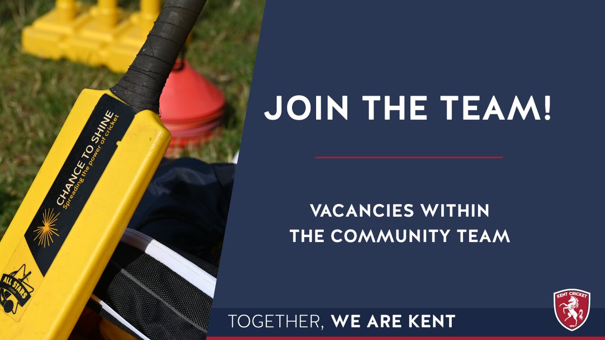 The first deadline for our current vacancies is coming up. Have a look at our current vacancies... kentcricket.co.uk/news/community…