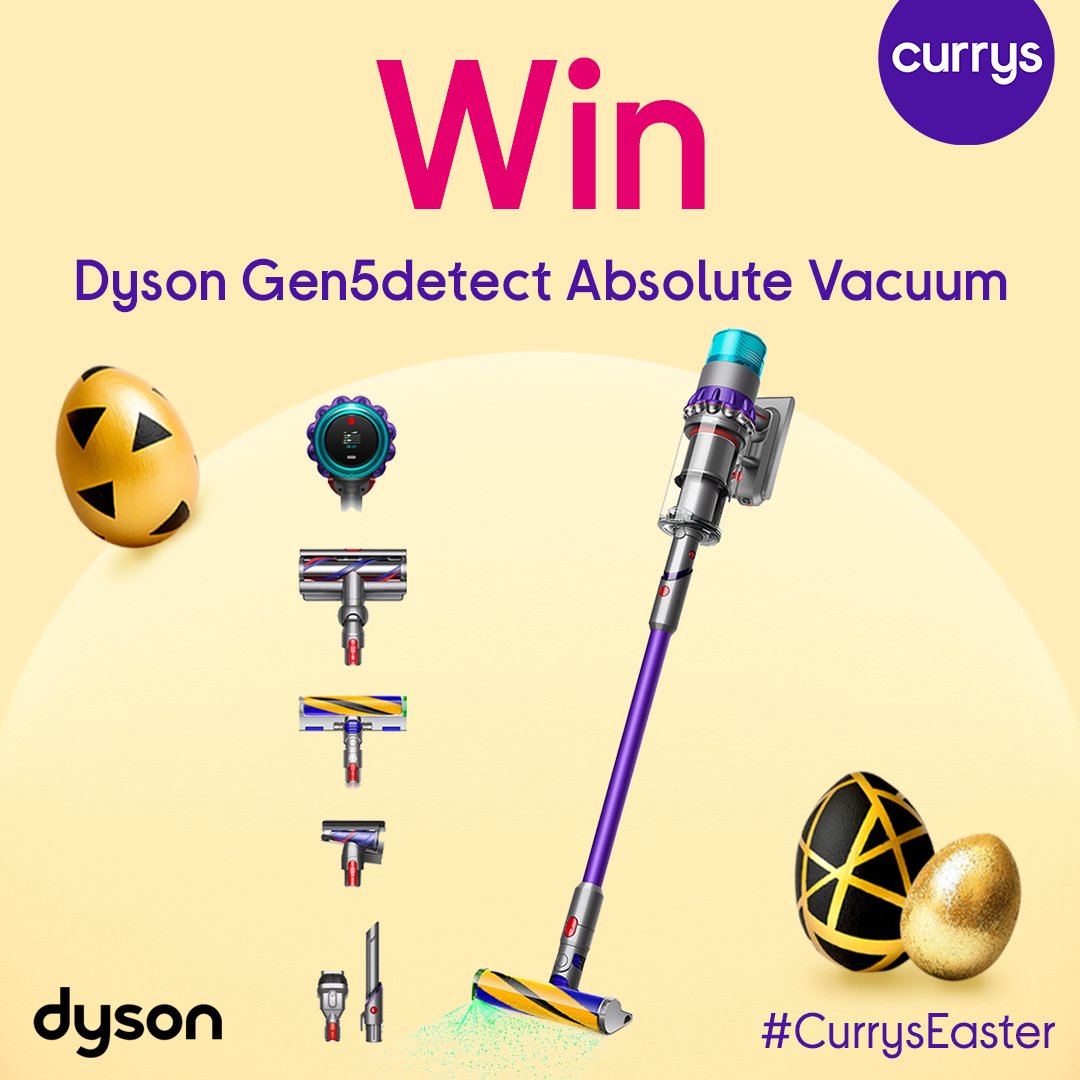 Just because Easter is over, doesn't mean our giveaways are! 🐰✨ To be in with a chance of winning a Dyson Gen5detect Vacuum, like this post, follow @currys & let us know how you spent your Easter weekend using #CurrysEaster Comp closes 05/04 Full T&Cs: bit.ly/3xk8E61
