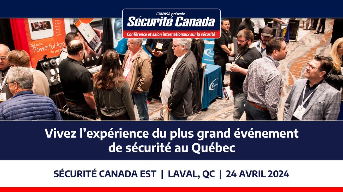 Le 24 avril prochain marquera le retour du plus grand salon de la sécurité au Québec! Nous vous invitons à y prendre part pour demeurer à l’avant-garde dans l’industrie de la sécurité. : bit.ly/435oFZb #SécuritéCanada