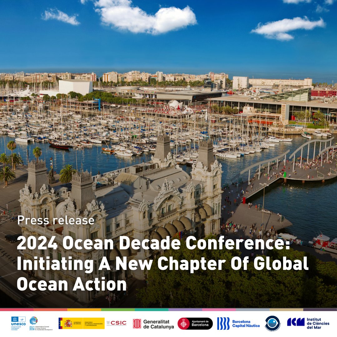 Barcelona will be the world capital of the ocean next week as it hosts #OceanDecade24, which will open on 10 April with globally-renowned speakers & culminate on 12 April with the launch of the Barcelona Statement to outline the future of the #OceanDecade: ow.ly/zwbu50R7eEx