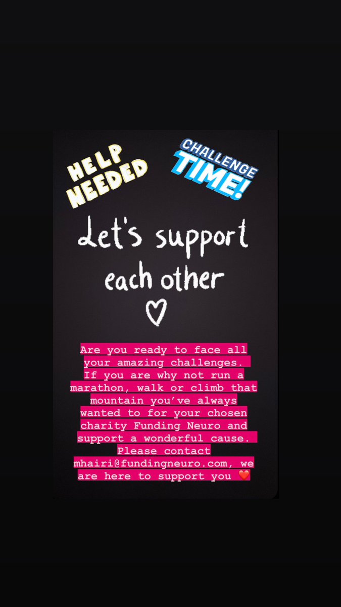 Are you ready to face all your amazing challenges. If you are why not run a marathon, walk or climb that mountain you've always wanted to for your chosen charity Funding Neuro and support a wonderful cause. Please contact mhairi@fundingneuro.com ❤️ #Challenge #FundingNeuro