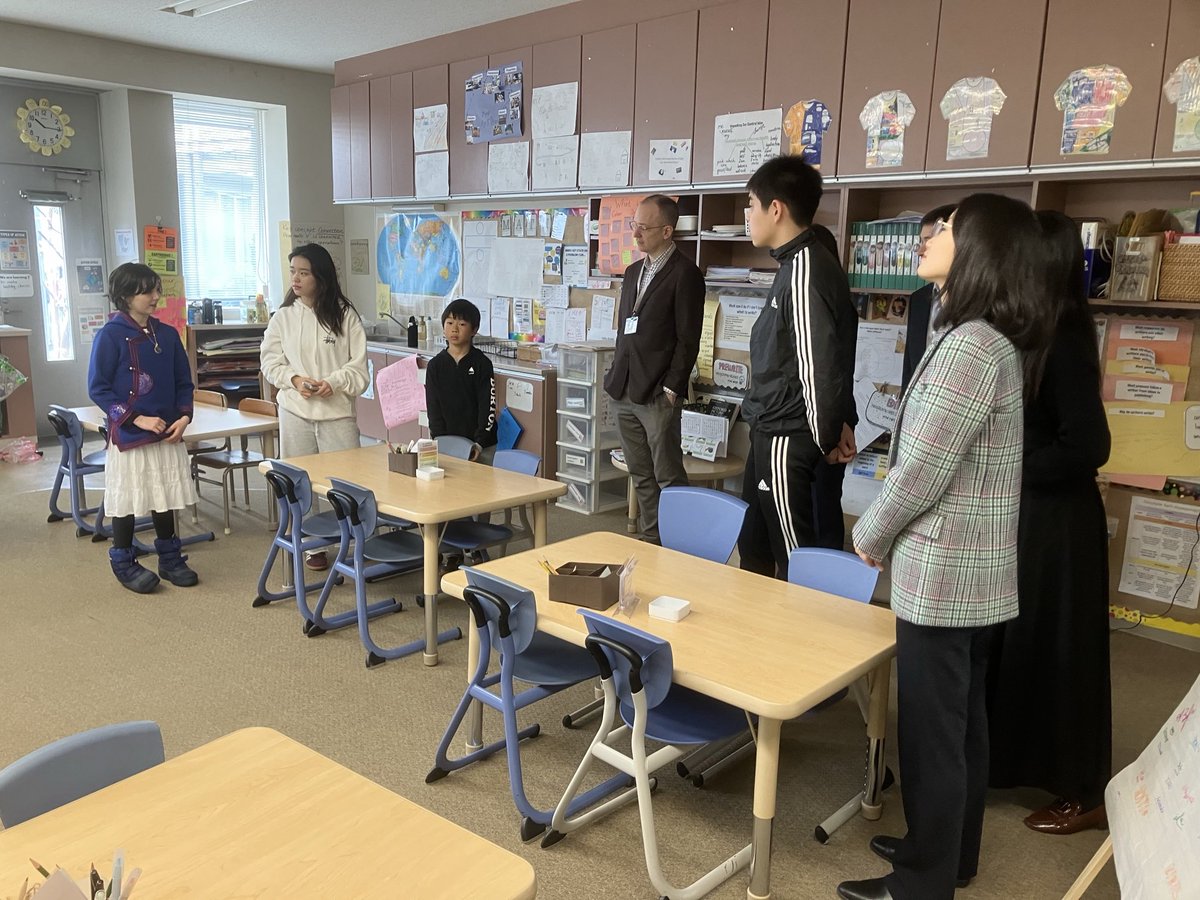 NIS_Head's tweet photo. So happy to welcome guests from our partner school in Shanghai touring our campus today and looking for ways to make meaningful connections among our students #NISinclude https://t.co/Yy5N45FURe