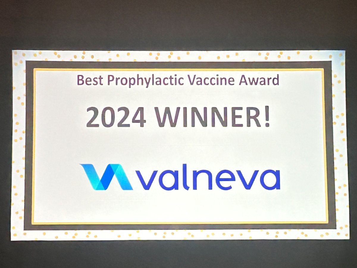 🏆 We are very pleased to announce that Valneva has won for Best Prophylactic Vaccine at this year’s Vaccine Industry Excellence (VIE) Awards! We're honored to receive this recognition of our chikungunya vaccine. 
#WVCDC #WVCUSA @vaccinenation