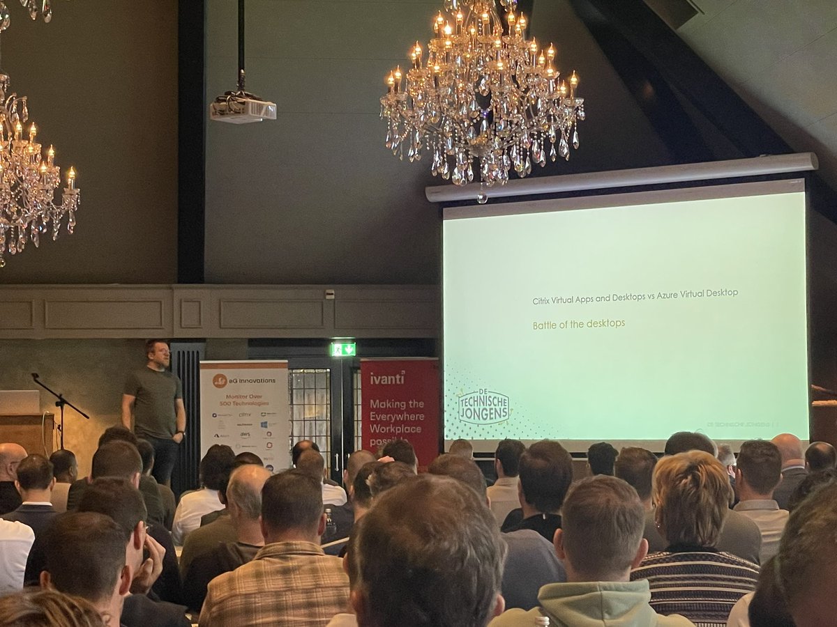 jantytgat's tweet photo. @pvdnborn on the battle of the desktops: #AVD vs #Citrix. #DuCUG https://t.co/3osytZp2jP