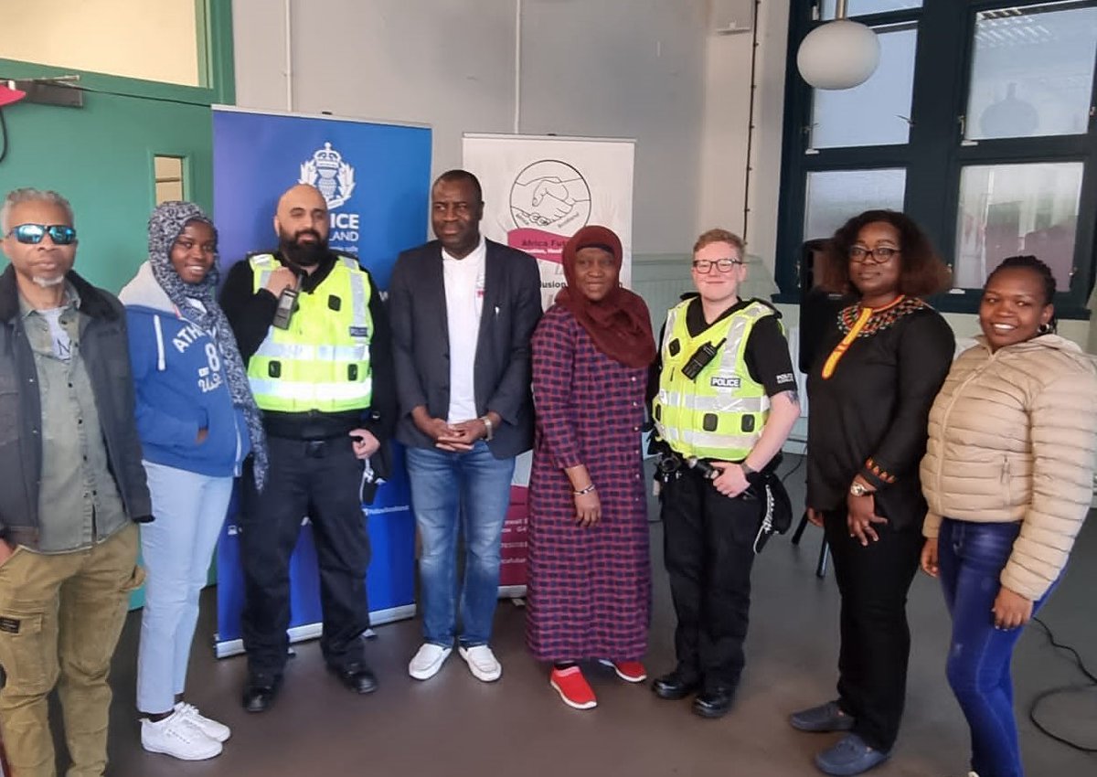Last Saturday, #GovanCommunityPolice officers delivered a presentation at a workshop hosted by #AfricaFuture. The presentation covered topics such as The role of Police Reporting a Crime Complaints Recruitment Police Scotland Youth Volunteers #CommunityEngagement #YourPolice