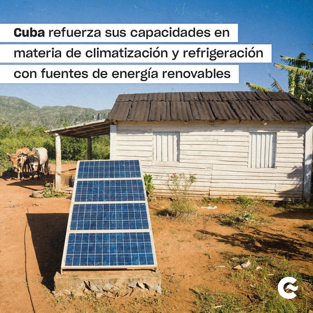 🌱 Cuba avanza hacia un futuro más sostenible apostando por fuentes de energía renovables para reducir emisiones. ❄️ Con la ayuda de @FIIAPP el país está reforzando sus capacidades en climatización y refrigeración. #SomosCooperación🇪🇸🇨🇺 👉🏽 bit.ly/48KeyKB