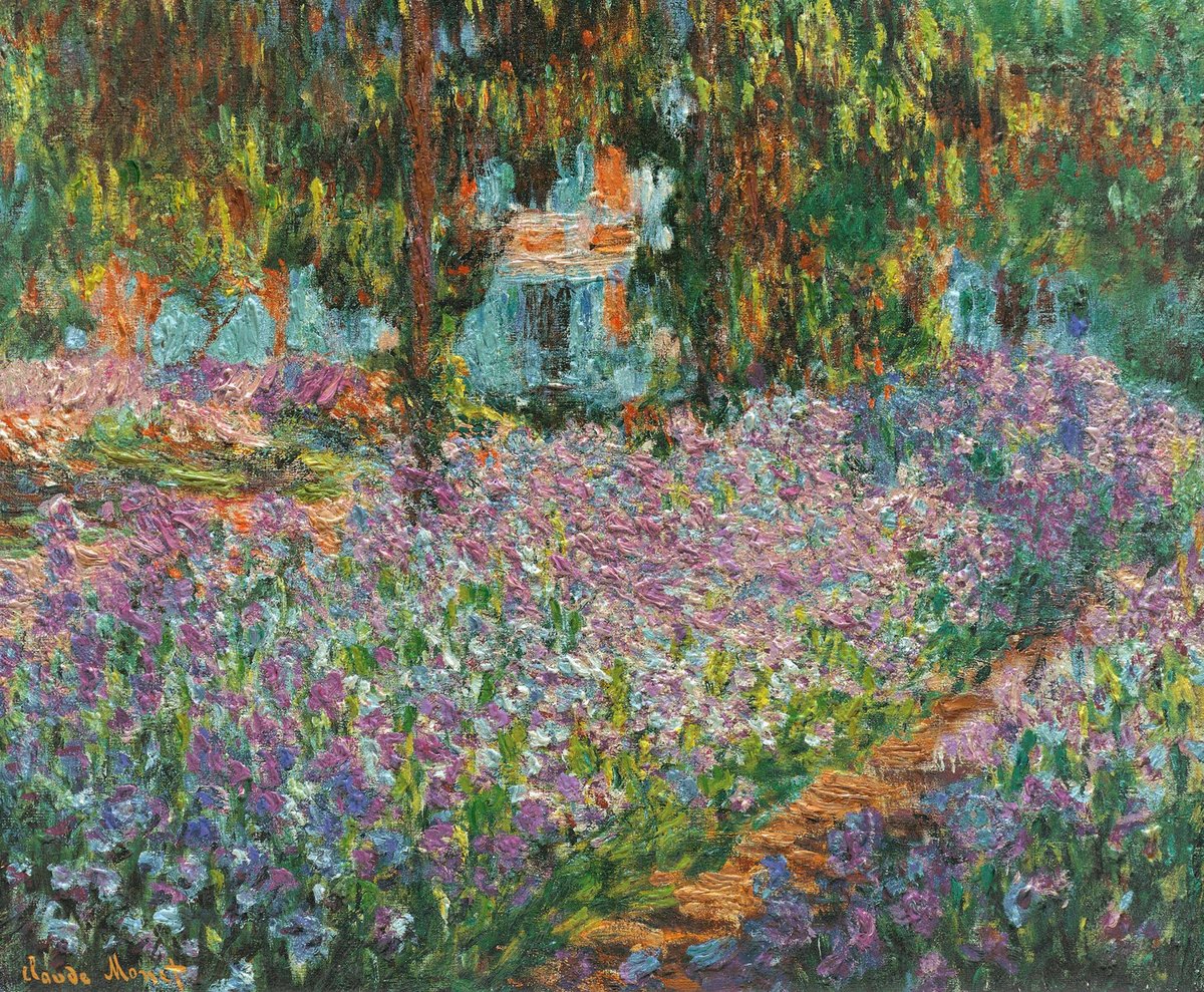 Irises in Monet's Garden, 1900 Get more Monet 🍒 linktr.ee/monet_artbot