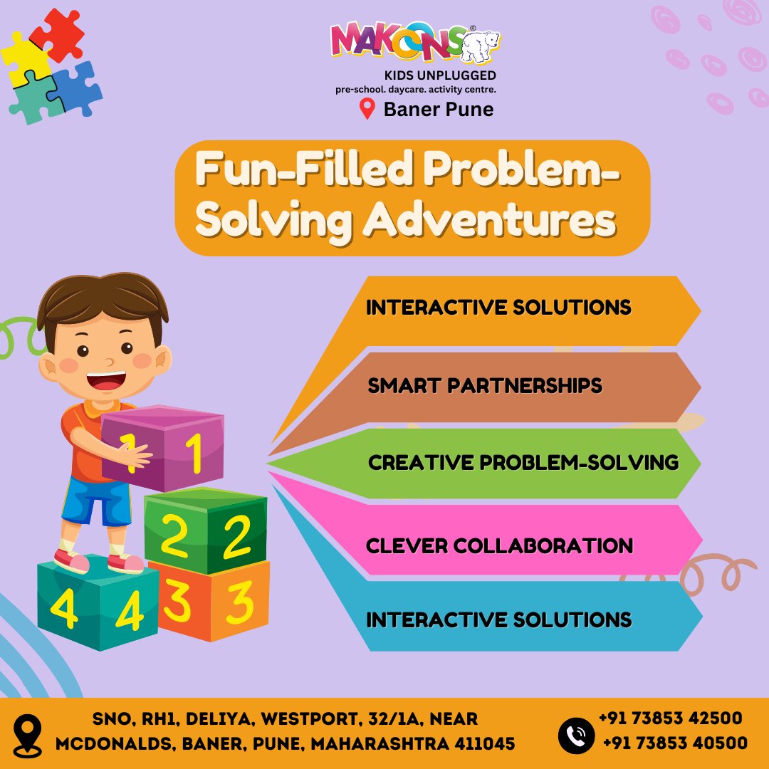 Makoonsbaner's tweet image. unlock new worlds of creativity and excitement! 🚀🔍
.
📞 For Admission enquiry, Call us at: +91 73853 42500, +91 73853 40500 

📍  SNO, RH1, Deliya, Westport, 32/1A, near Mcdonalds, Baner, Pune, Maharashtra 411045
.
 #ProblemSolvingFun #AdventureAwaits #CreativeExploration