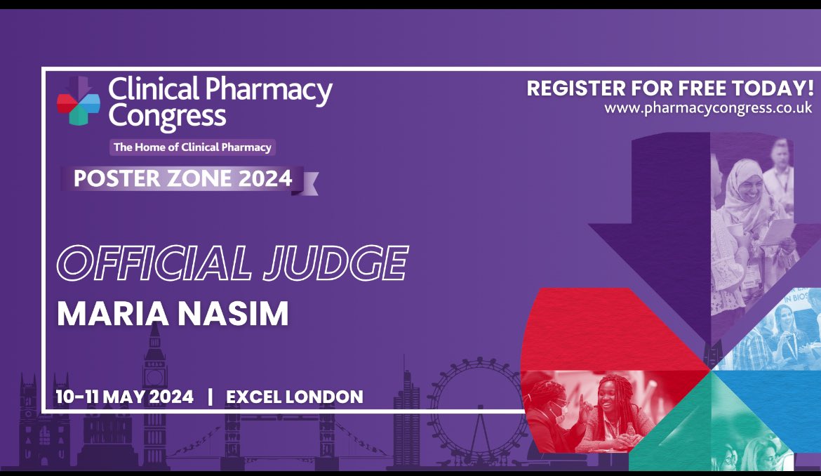 🏆 Excited to share that I've been selected as an official judge at the Clinical Pharmacy Congress Poster Zone 2024! 🌟Looking forward to reading the innovative ways pharmacy professionals are shaping the future healthcare landscape. #PharmacyInnovation #CPCPosterZone2024