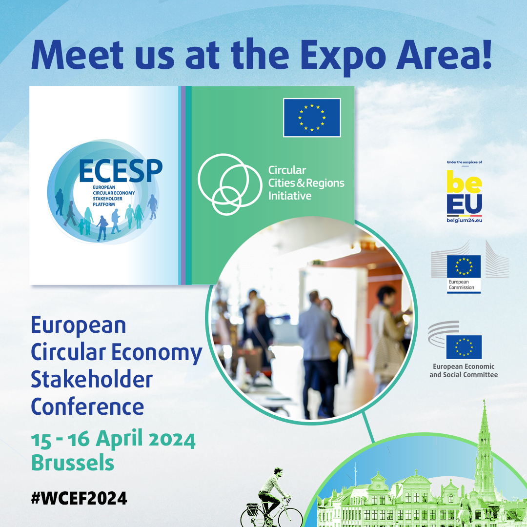 The expo area at #WCEF2024 will spotlight #CircularEconomy solutions from around the globe🌍

Find our ECESP/CCRI booth in the EU corner 🇪🇺 to discover the transformative power of bottom-up approaches towards circularity

Check-out the timetable➡️europa.eu/!jwrqcD
