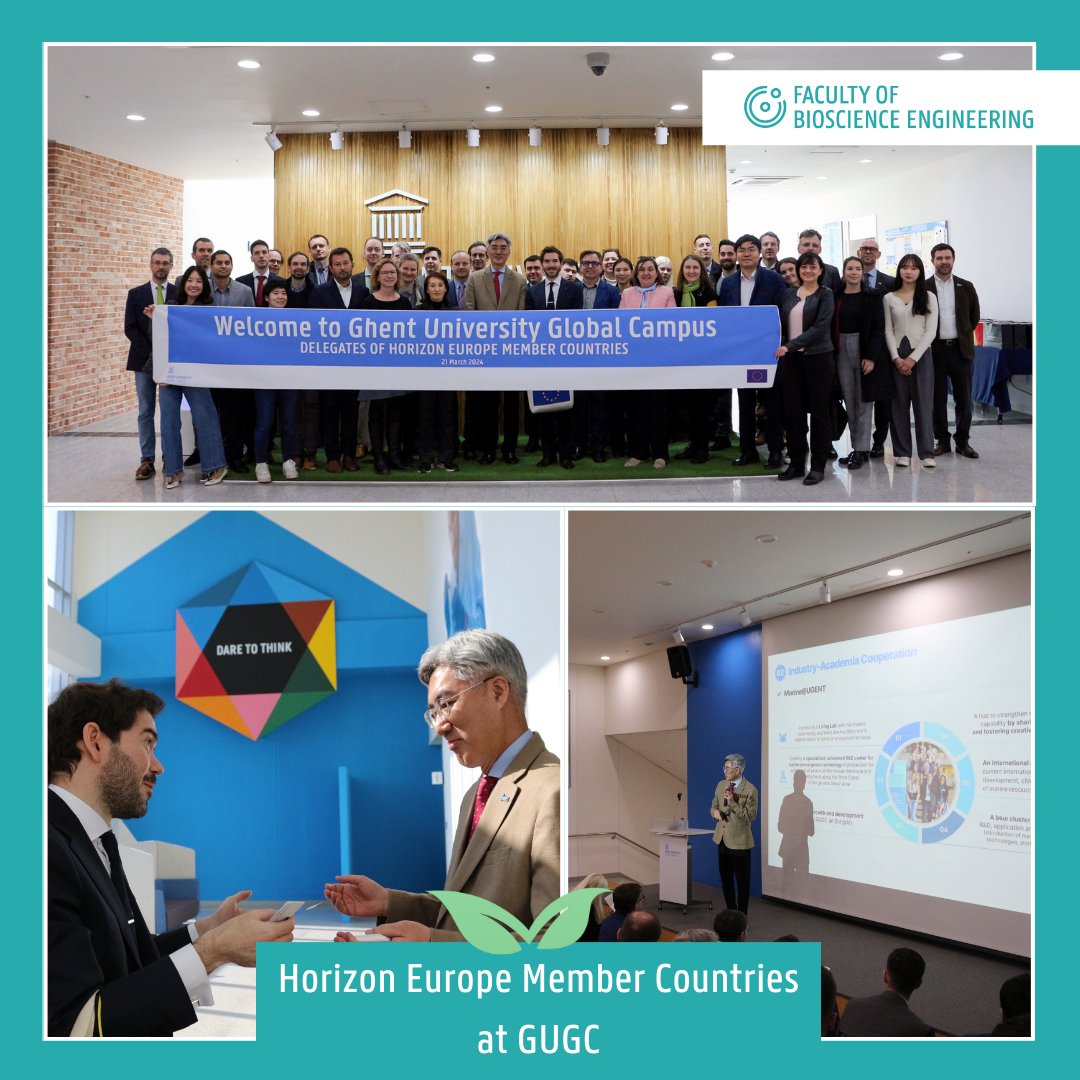 On March 21st Ghent University Global Campus was honoured to receive a delegation of Horizon Europe member countries. President Taejun Han introduced the delegation to @ugent and its campus in South Korea. GUGC Faculty also had the opportunity to present their research. 🔬🇪🇺🇰🇷