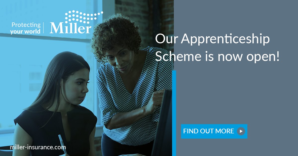 We’re thrilled to announce to our Apprenticeship Scheme is now open for application, until 12th April 2024. Find out about our opportunities here: miller-insurance.com/Careers/Starti…