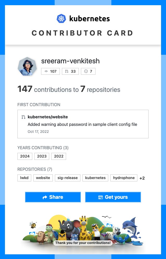 sreeramvnkitesh's tweet image. Happy #kuberTENes! Check out my #FirstContribution to Kubernetes #ContribCard #Kubernetes #cloudnative #opensource

contribcard.clotributor.dev/sreeram-venkit…