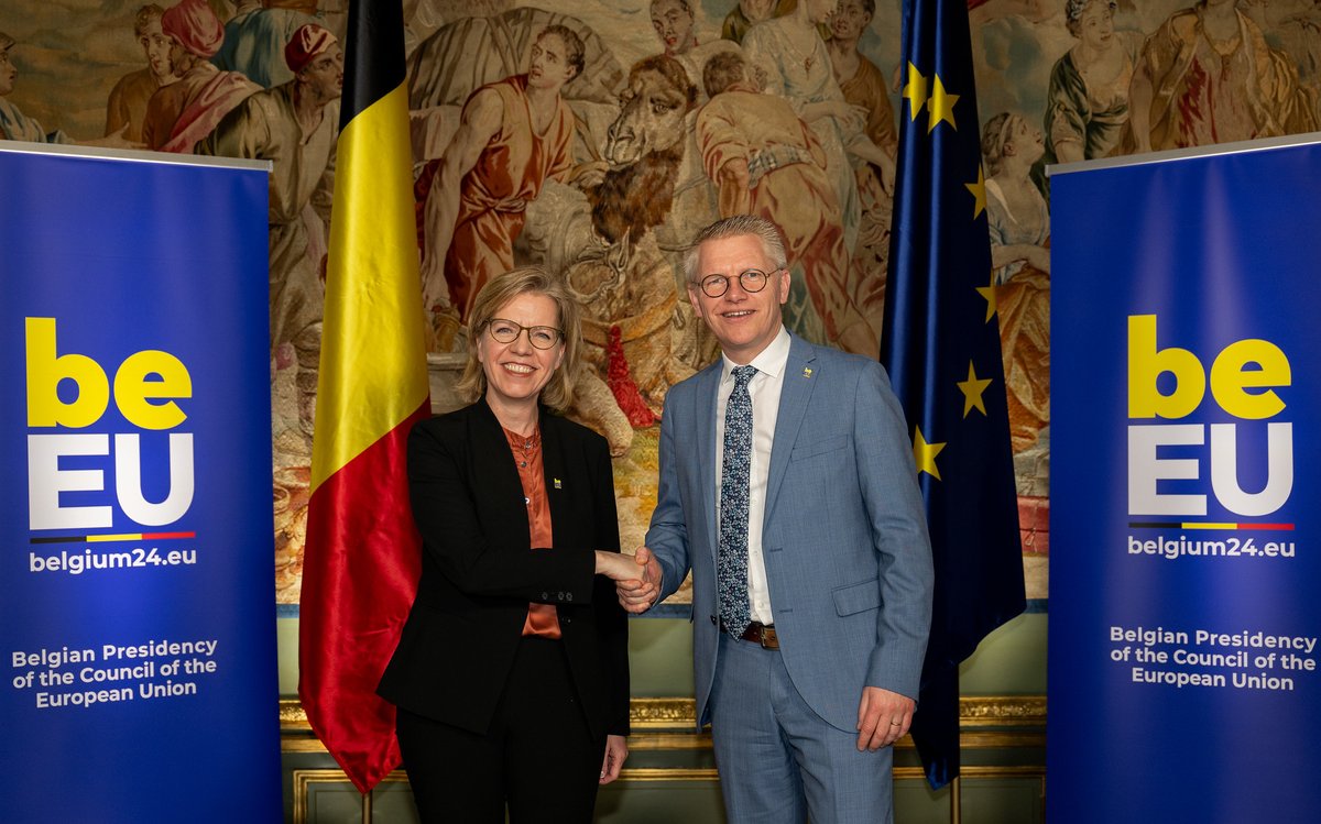 EU Transport Ministers have arrived at the Egmont Palace in Brussels. #EU2024BE

On the agenda today:

♻️ Greening transport
🚲 Active mobility and cycling
🚆 Rail connectivity between European cities