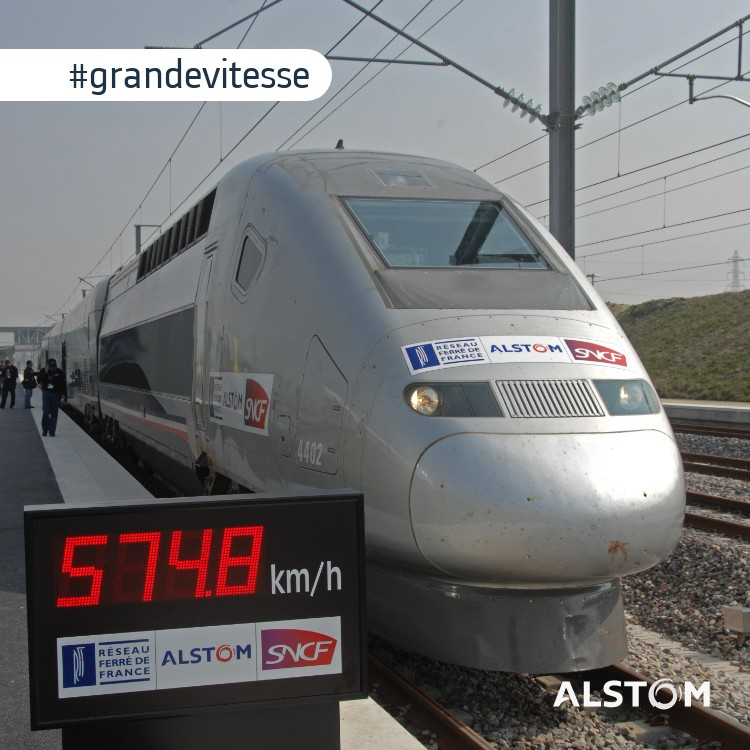 🎉 Aujourd’hui marque le 17ème anniversaire du record historique du #TGV @SNCFVoyageurs. Le 3 avril 2007, le TGV a atteint un nouveau record de vitesse pour le transport voyageurs : 574,8 km/h !