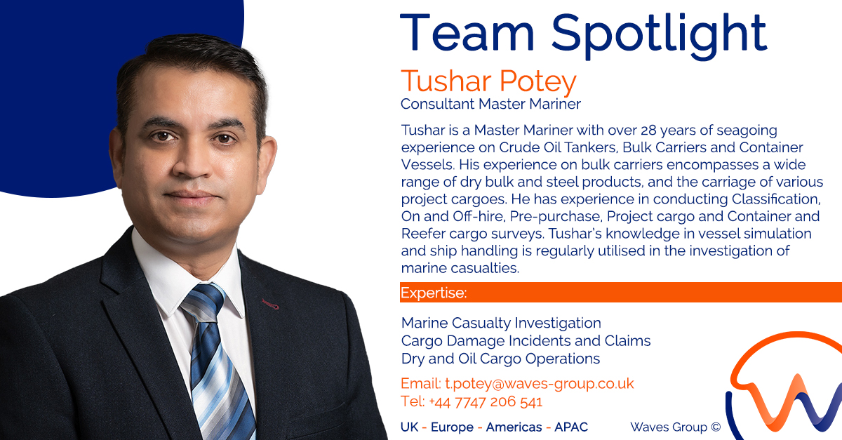 With over 28 years of industry experience, Tushar has a combination of expertise to offer as a Master Mariner. His experience on bulk carriers encompasses a wide range of dry bulk products, steel products and the carriage of various project cargoes waves-group.co.uk/people/tushar-…