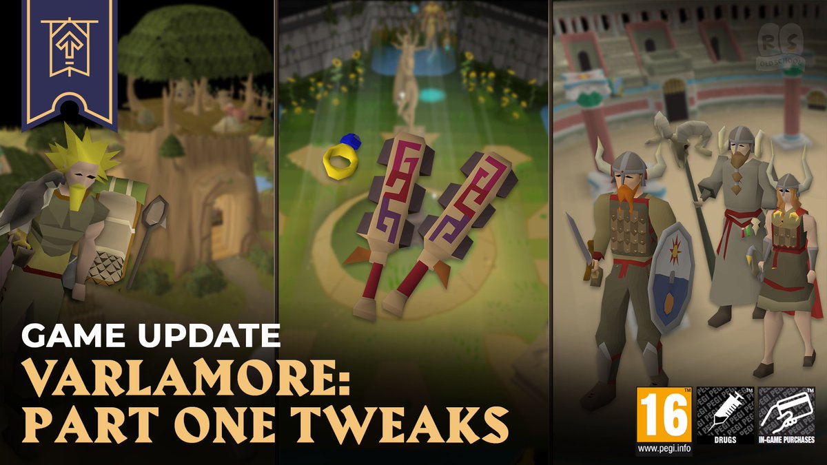 ⚙️ GAME UPDATE ⚙️ 🌄 Picking up from where we left off, we’re back with more improvements to Varlamore: Part One! 🔓 Drop rates for Perilous Moons and Fortis Colosseum are also revealed! 🏴‍☠️ Plus, a sneak peek at Undead Pirates - coming next week! 👀 🔗 osrs.game/Varlamore-Part…