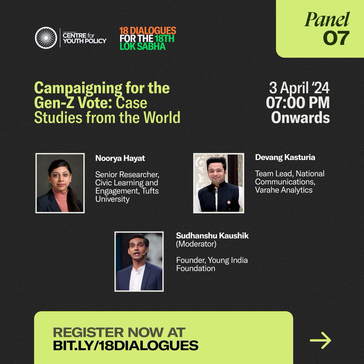 India has the largest Gen-Z vote and the the Gen-Z in the United States have played a huge role in how politicians campaign. Excited to learn from @CivicYouth + @DevangKasturia about the nuances of campaign on for the Gen-Z vote! docs.google.com/forms/d/e/1FAI…