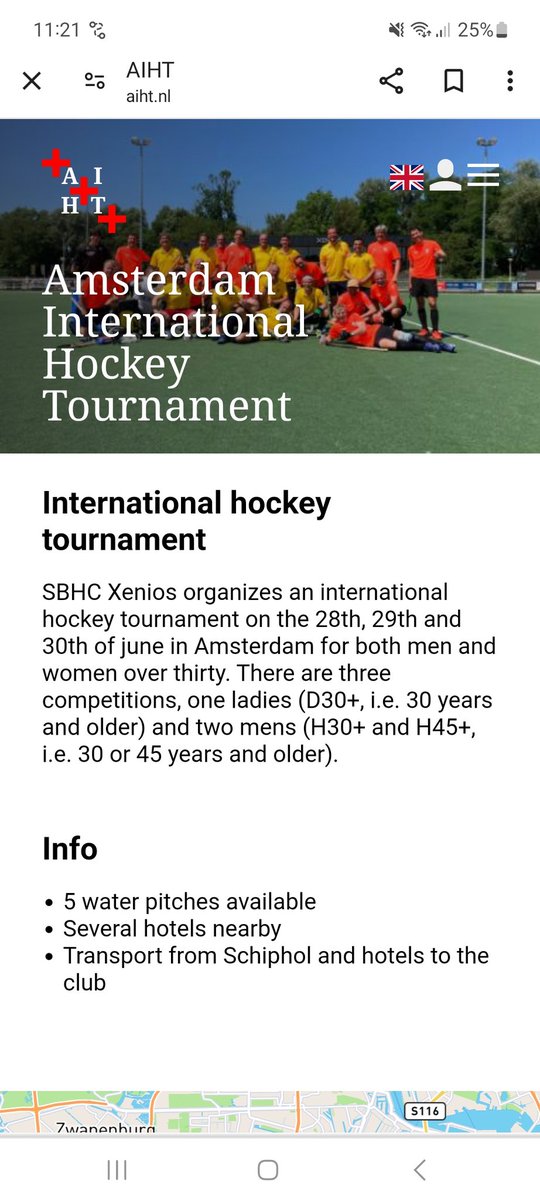 Van 28 t/m 30 juni internationaal veteranenhockey bij #hockeyclub Xenios in Amsterdam. Ga naar aiht.nl om je aan te melden.#hockey