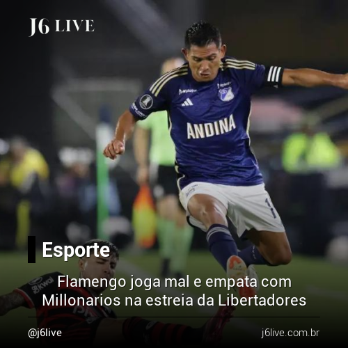 Flamengo joga mal e empata com Millonarios na estreia da Libertadores j6live.com.br/noticia/31996/… #j6live #flamengo #grêmio #futebol #libertadores #conmebol Foto: REUTERS/Luisa Gonzalez