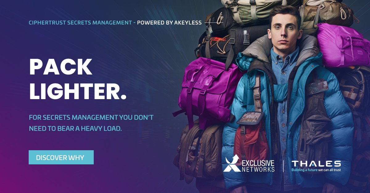 EXN_Networks's tweet image. Only 54% of organisations know where all their sensitive data is stored.

@Thales Cloud Security CipherTrust helps your customers reduce risks and improve compliance. Read more here: exclusive-networks.com/thales-secrets…

#WeAreExclusive #DataSecurity #ThalesCloudSecurity