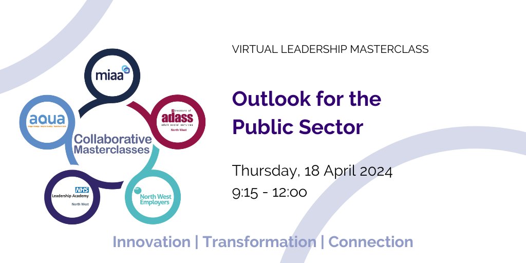 Influence change, inspire others, and celebrate success at the upcoming Outlook for the Public Sector Masterclass! Join us as we explore the impact of past decisions and position ourselves positively for the future. Book your place here: bit.ly/outlook-for-th…