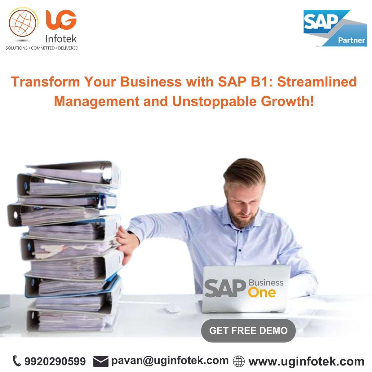 Unlock Business Efficiency with SAP B1: Your Affordable ERP Solution from UG Infotek LLP #sapbusinessone #inventorymanagement #affordableprice #uginfotekllp #sapb1 #erpsolutions #b2b #supportsmallbusiness #thanecity #maharashtra #pune #sapbusinessonepartner #erpsoftware #erp