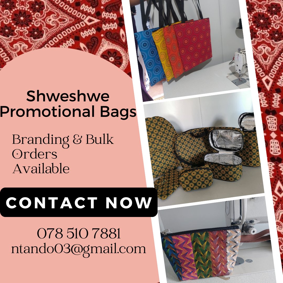 For all your conference and promotional bag needs, we are a Durban based bag manufacturer. 

Please share🙏

#conferencebags #promotionalbags
#shweshwe 
#SmallBusiness 
#proudlysouthafrican