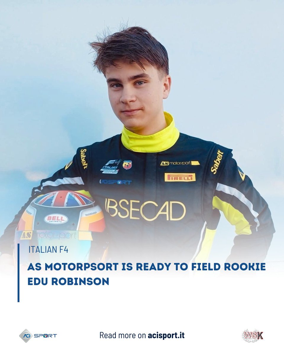 🇬🇧 AS Motorsport announces Edu Robinson as the first driver it will field for the 2024 championship. 🇮🇹 AS Motorsport annuncia Edu Robinson come primo pilota che schiererà per il campionato 2024. 🌐acisport.it/it/F4/notizie/…