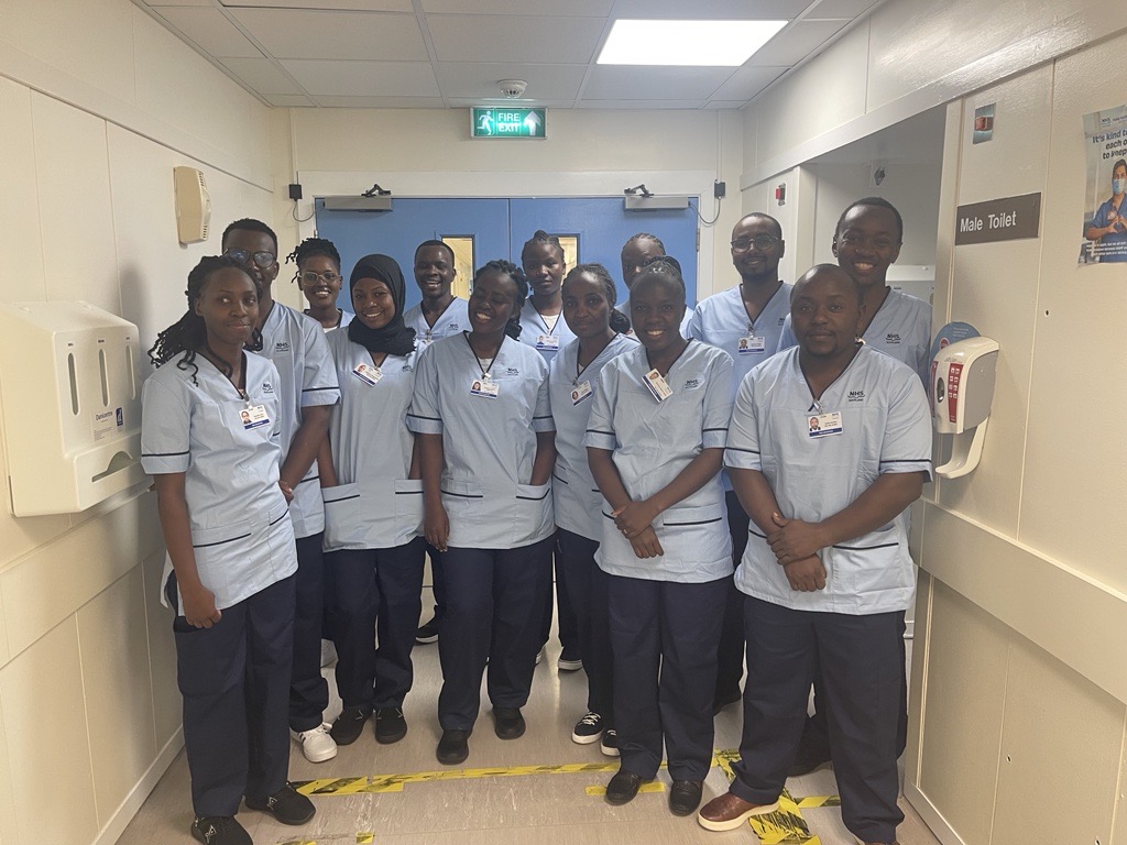 Cohort 39 marking the midway point of of their Pre-registration International Nurse OSCE education programme today. Looking great in their uniforms and working hard on their mock OSCEs this week! @NHSGrampian @NHSHighland @NHSOrkney @NHS_Shetland
