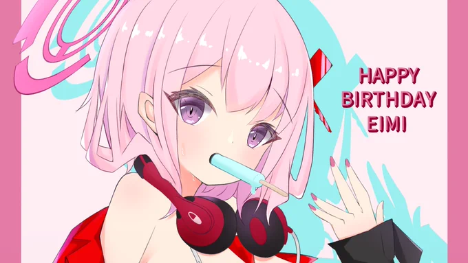 えゐみー()さんのエイミちゃんお誕生日合同に参加させていただきました!!4月7日みやこメッセで開催されるブルーマーケット10「J-03」にて頒布予定とのことです～よろしくお願いいたします!!!#ブルーアーカイブ#和泉元エイミ 