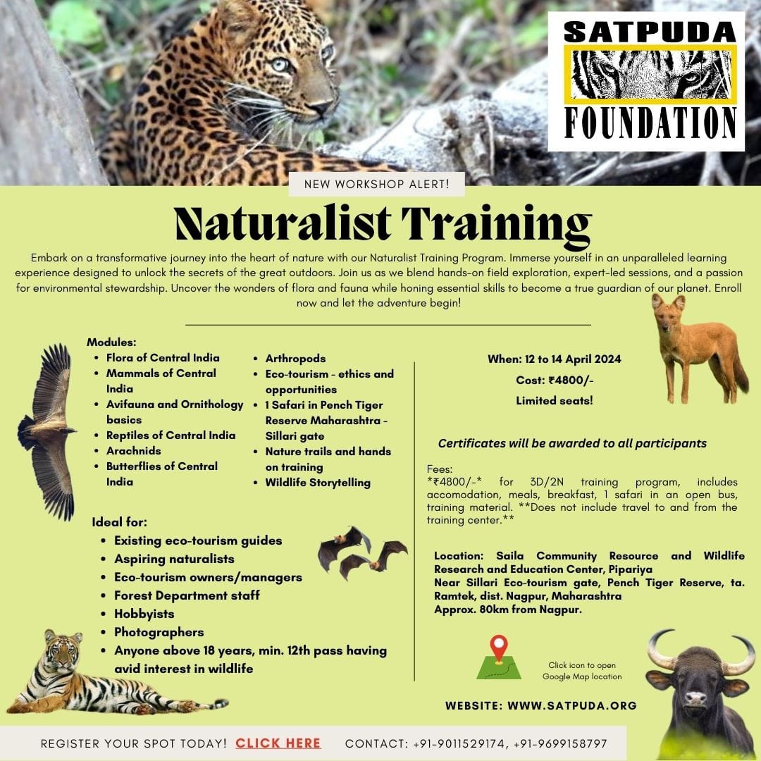 Only a few seats left for our Naturalist training program! Don't miss out on this opportunity to deepen your connection with nature. Hurry, secure your spot before it's too late! 🌱
 #Nature #TrainingProgram #LimitedSeats
Registration Link: surveyheart.com/form/6602665e4…