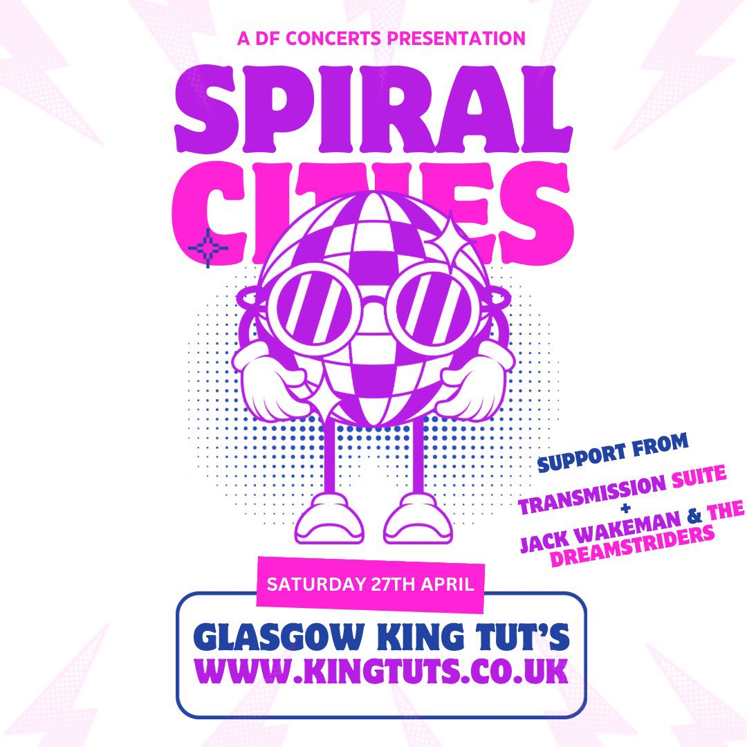 🚨 GIG ANNOUNCEMENT 🚨 We are delighted to announce that we will be supporting @SpiralCities_ at @kingtuts on Sat 27th of April! @gigsinscotland. Get your tickets in the link below, be sure to select “Transmission Suite” if you are coming to see us! ticketweb.uk/event/spiral-c…