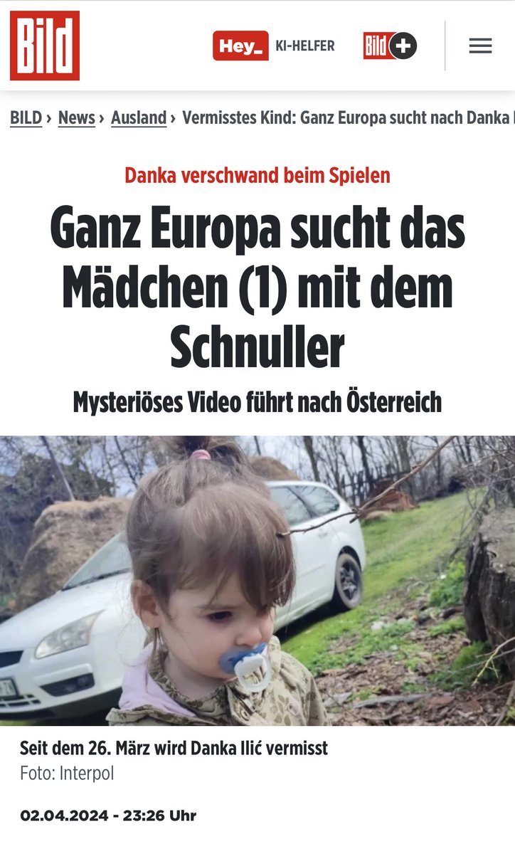 The whole Europe is looking for the girl (1) with a pacifier 🥹

#MissingKidAlert #amberalert #eu #europe #austria #Germany #dankailic 

Link: m.bild.de/news/ausland/n…