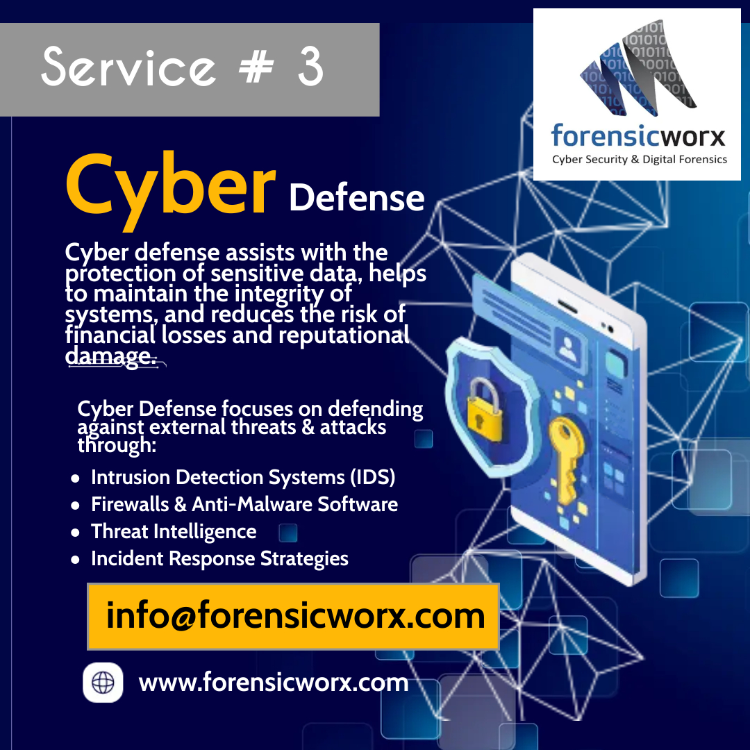 forensicworx's tweet photo. We offer Cyber Defense Services that focus on reducing external cyber threats and attacks.

To discuss how we can best assist your company:
 Email: info@forensicworx.com | Call: +27 (0)87 260 2230 https://t.co/X6vmX4F819