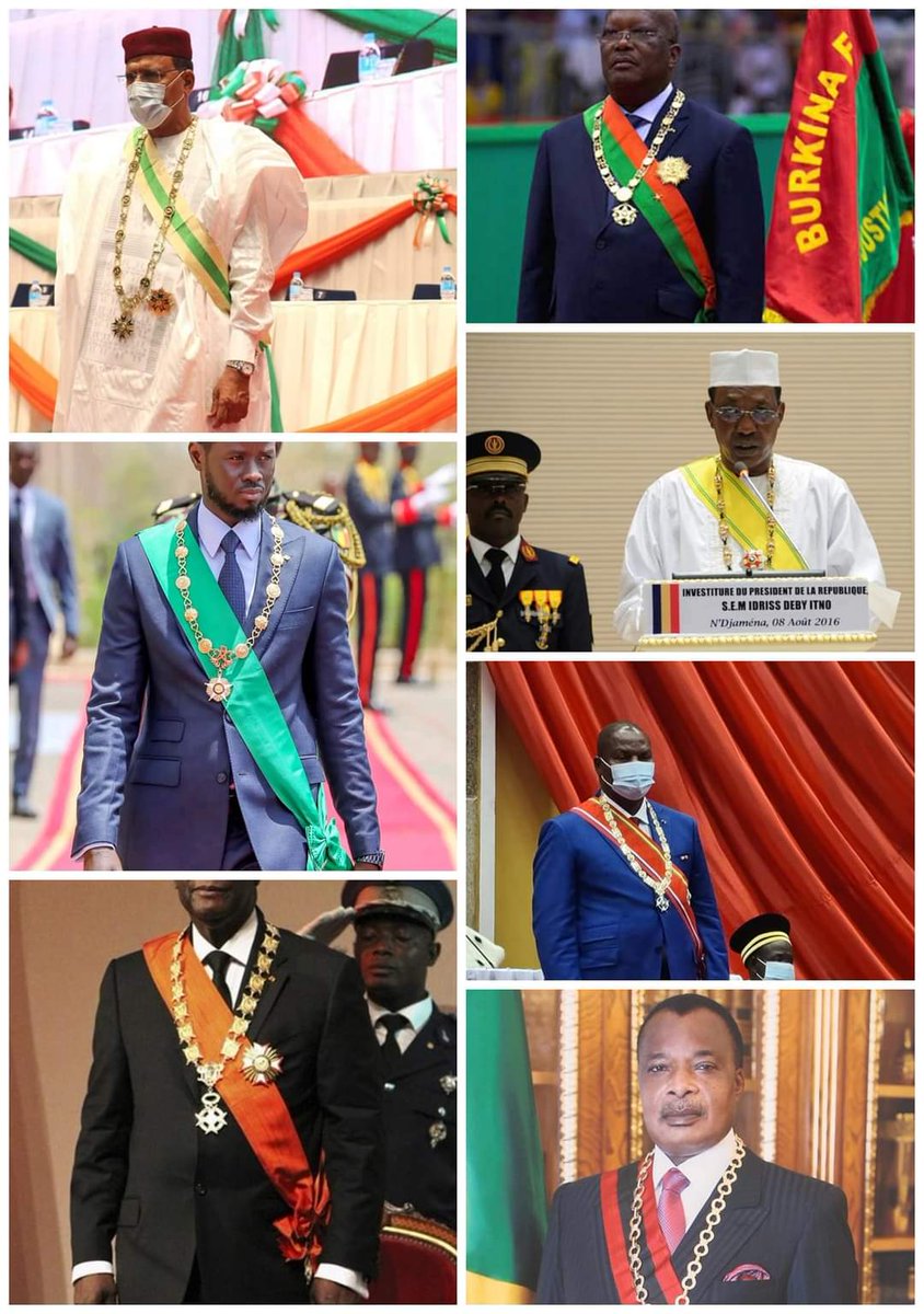 🔴#Afrique/Quelle est l'origine et la symbolique de cette chaîne dorée que portent les Dirigeants #Africains de domination Française🇫🇷 lors des investitures ? La lutte continue....