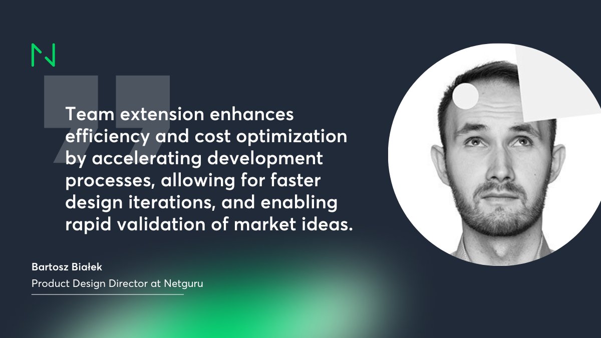 netguru's tweet image. 🚀 Ready to step up your design team? Discover how team extension can bring success to your projects. 

Check out our latest insights here: hubs.ly/Q02r8mTJ0

#DesignRevolution #TeamExtension #DigitalTransformation