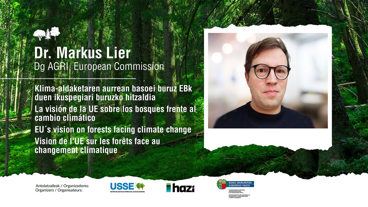 🔊 Markus Lier, policy analyst (DG AGRI, European Commission) presented in San Sebastian the EU's vision on forests facing climate change. Watch the presentations of the day on our YouTube channel!
youtube.com/watch?v=CfWfCc… #USSE #ForestModelEU