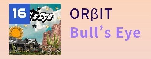 ◤#USEN推しリクエスト Bull'sEye 16位🎉◢

ウィークリー20位以内にランクイン！
推しリクエストチャンネルにて1週間固定でBull'sEyeがオンエアされます👏✨
━
配信︰4/4～4/10
最新のウィークリーランキング上位1 位～20 位の楽曲を 1 週間配信
━
#ORβIT_BullsEye #ORβIT
usen.oshireq.com/ranking?tab=we…