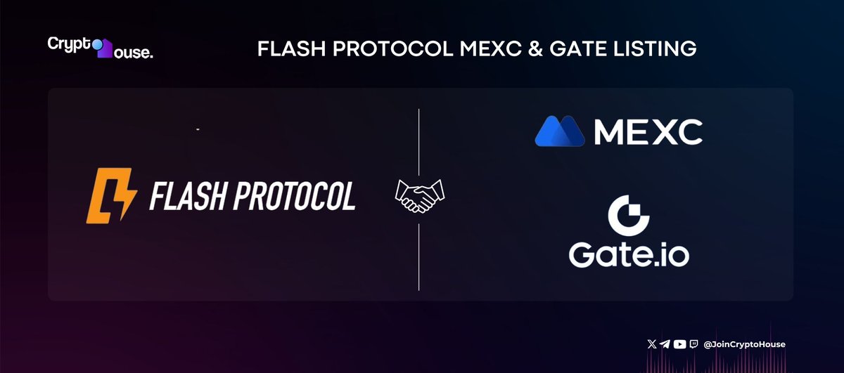 TheProjectZone's tweet image. Flash Protocol (@flashprotocol) Bugün 14:00'da @gate_io ve @MEXC_Official borsalarında listelenecek.

$FLASH $FLAI #FlashProtocol
