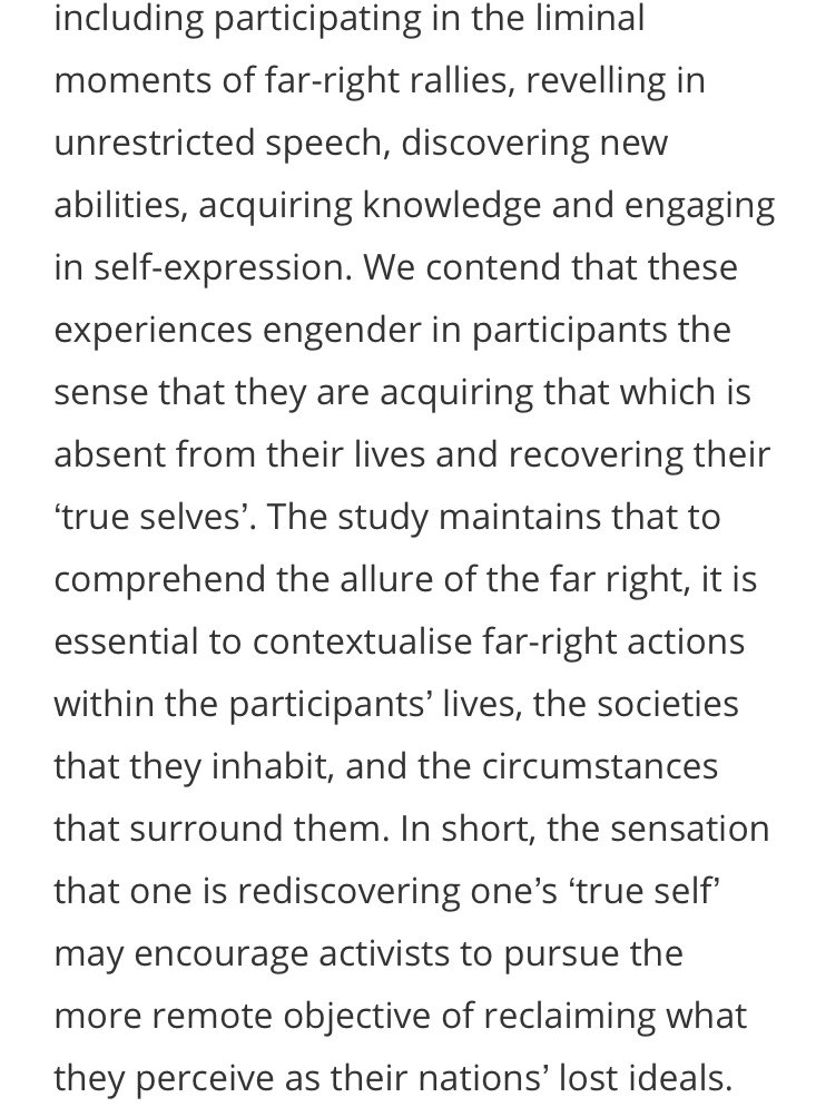 💥Out now💥is my new article ‘Seduction of Far-right Actions’ with Yoko Demelius @CeasUtu on how far-right activists obtain a sense of enjoyment by feeling ‘authentic’ during their activities❗️doi.org/10.1177/174165…